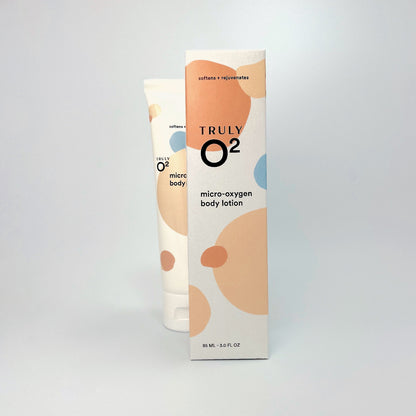 micro-oxygen body lotion 3 fl oz box and tube